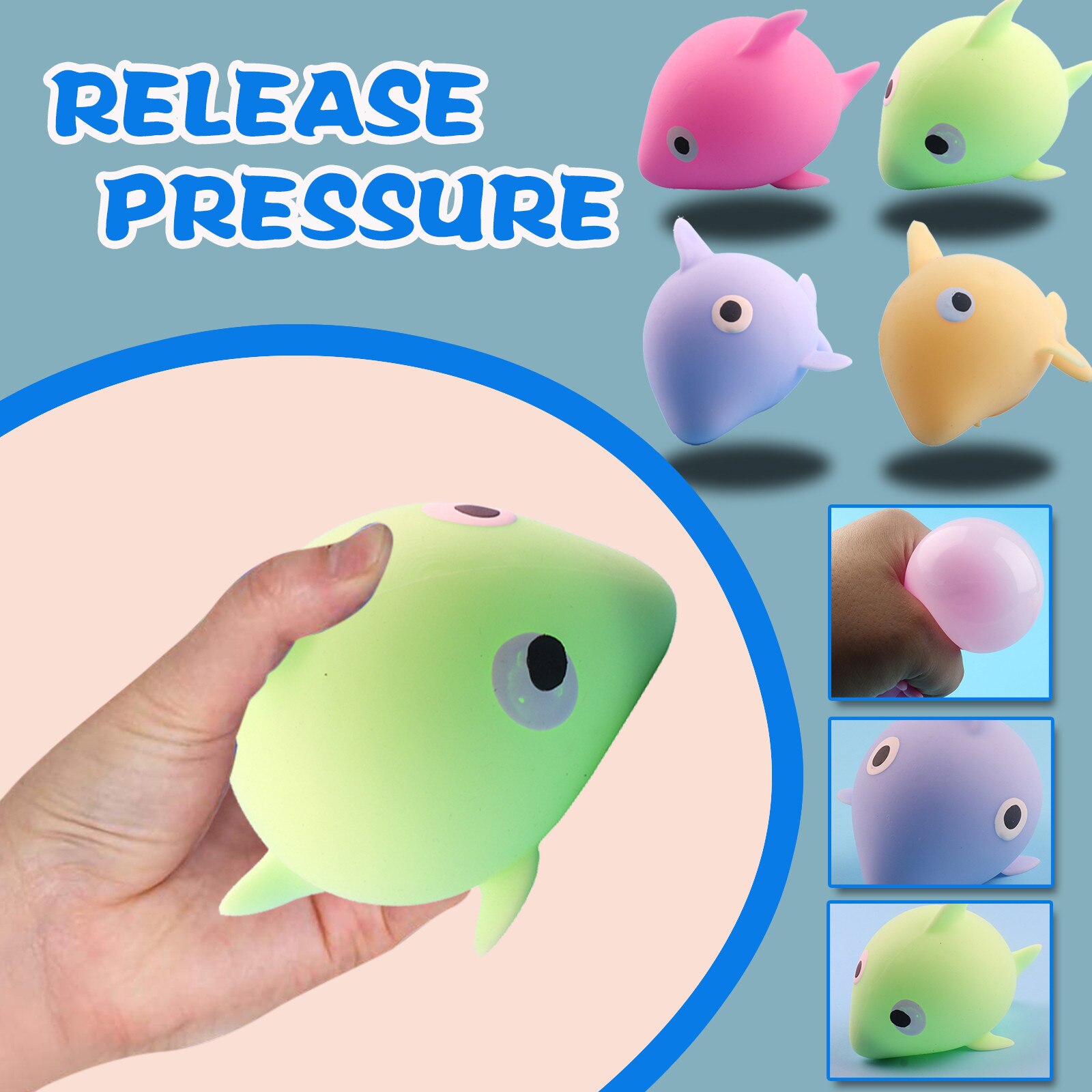 1PC 25ML Press Dolphin Anxiety Relief Toys Pinching To Release Stress Stress Relief Toys Pinching To Release Stress