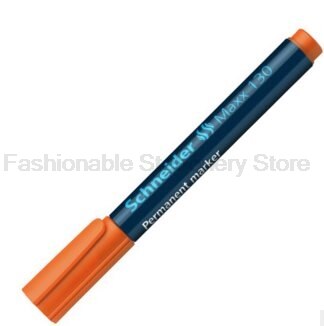 8 stk / parti schneider maxx 130 flerfarvet blækplast whiteboard tuschpen klassisk glat pen skolekontor suppli: Orange