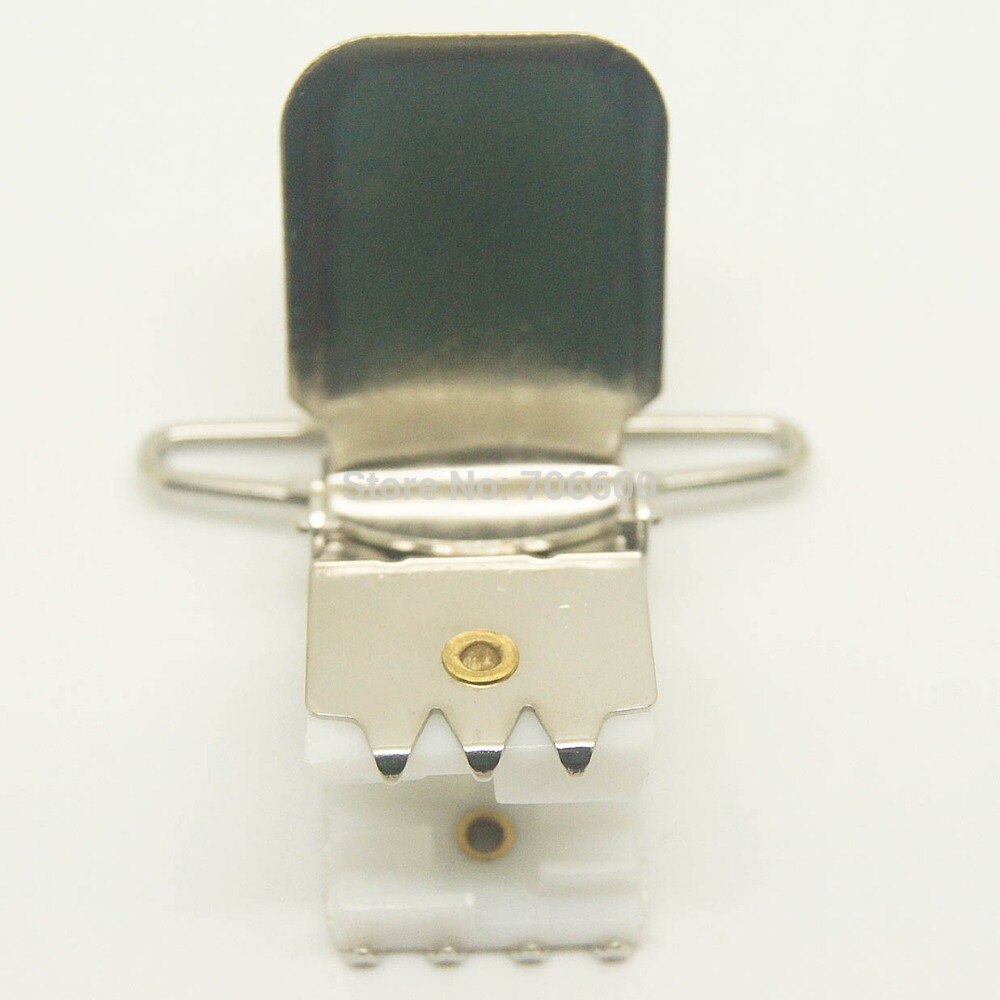 20 st per lot nickel fyrkantig metall hängselklämma med 40mm