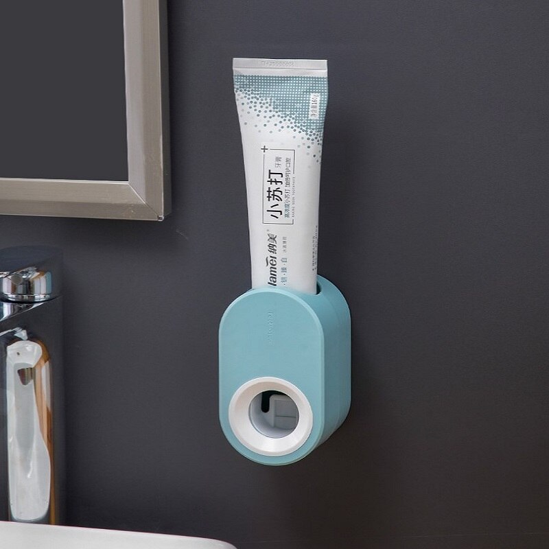 Fully Automatic Toothpaste Dispenser Hole Punched Toothbrush Toothpaste Storage Shelf Wall Hangers Lazy Extrusion Useful Product