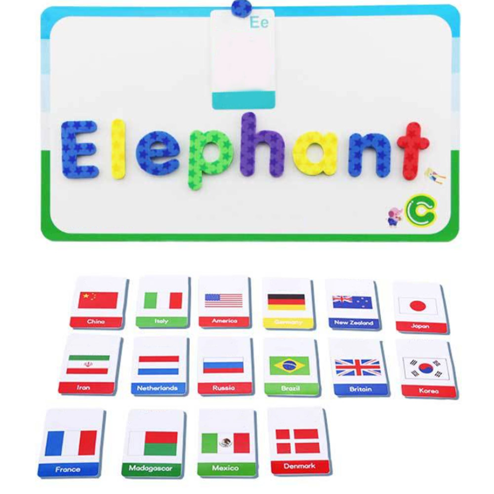 Magnetic Foam Letters Kit Classroom Alphabets Set with Magnet Board for Kids Spelling and Learning Language Learning Toys