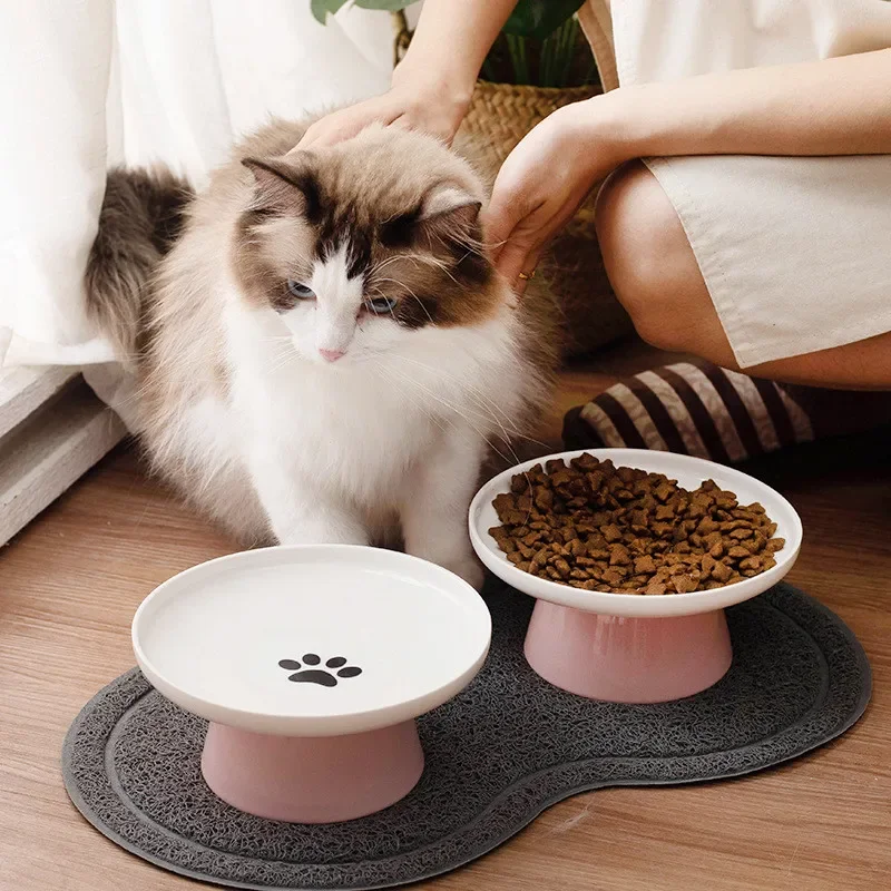 Kattenbak Keramische voerbakken Kat Hondenbak Schotel Voedselbord voor huisdieren Kitten Waterschotel Feeder Hondenbak Feeder voor katten Accessoires voor huisdieren