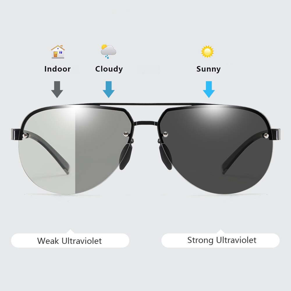 Sonnenbrille Neue Photochrome Sonnenbrille Männer Schild Nacht Vision Objektiv für Fahren Polarisierte Sonnenbrille UV400 Sonnenbrille