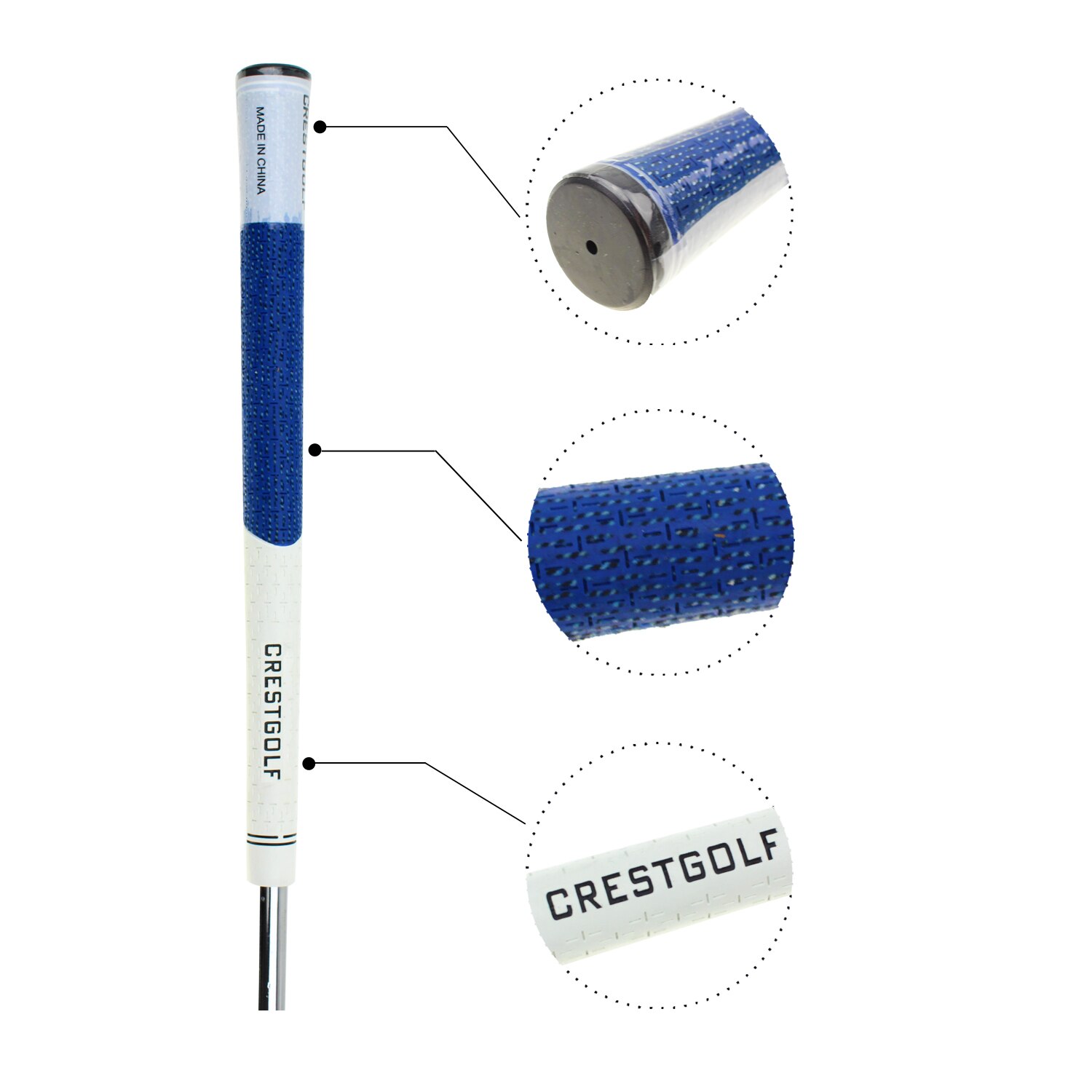 Crestgolf 13 pc korsmönster anti-halk mjukt gummi stötdämpning järn golfklubba grepp tillbehör jul