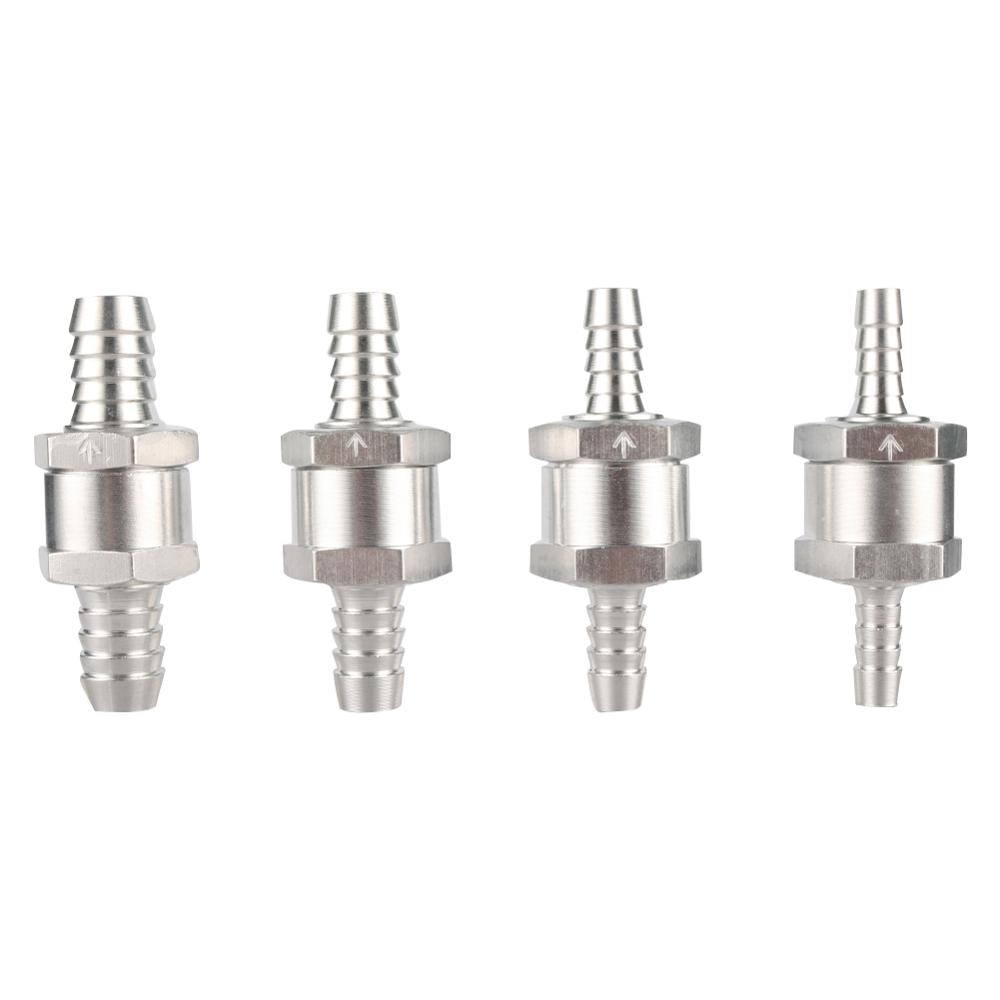 Válvula de retención de combustible de aleación de aluminio, válvula de retención de no retorno unidireccional de gasolina y diésel para manguera de vacío de coche, bombas de agua y aceite, 6mm/8mm/10mm/12mm