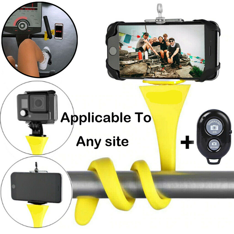 5 farver fleksibel selfie stick til smartphone multifunktion trådløs bluetooth stativ abeholder til kameratelefon bilcykel