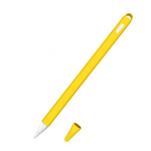 For Apple Pencil 2 Case Anti-Slip Silicone stylus pen touch pen Protective Case Cover Skin for iPad Pencil 2 Gen ручка стилус: Yellow