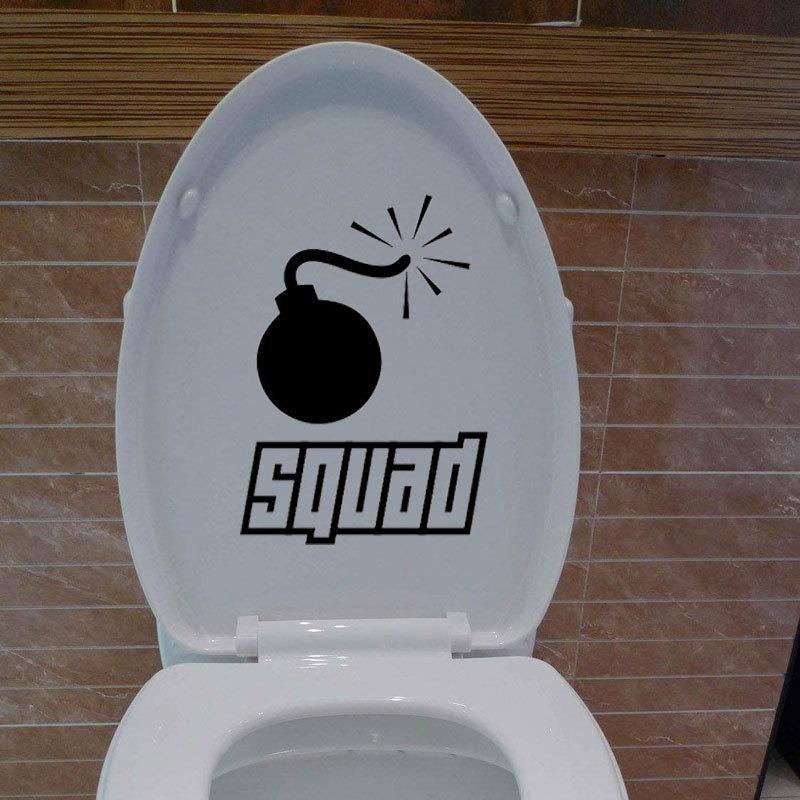 Bathroom Wall Stickers Room Decoration Removable Wall Decals For Toilet Sticker Decorative Toilet Home Decor