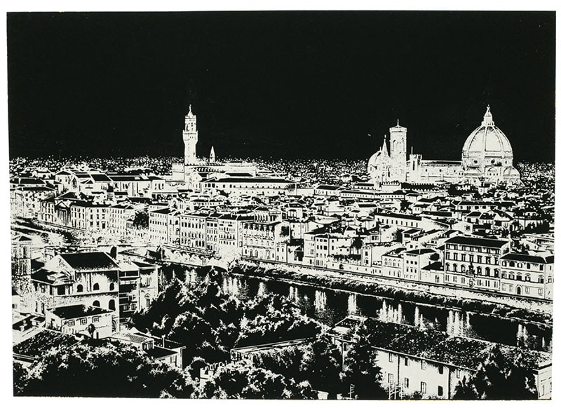 4 stücke Scratch City Night View Bilder A3 größe Kinder Schaben Malerei Scratch Städtischen Nacht Ansicht Papier Malerei Spielzeug Kunst