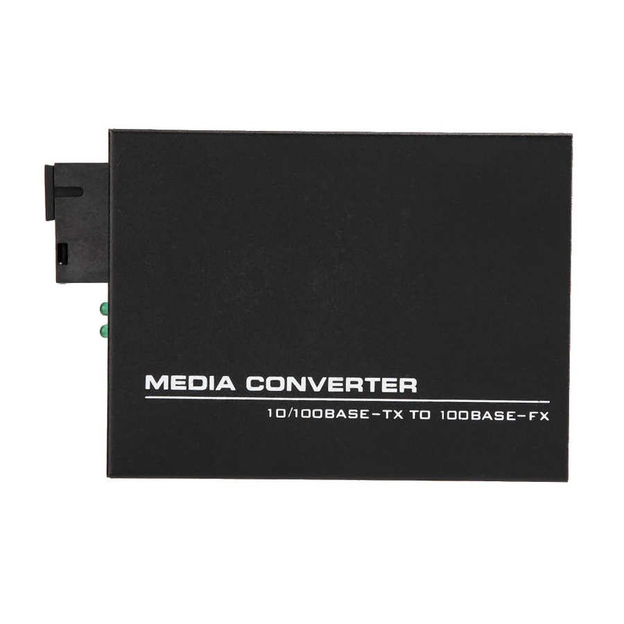 2 x gigabit ethernet mediekonverter 100-250v transceiver singlemode 100m ethernet optisk fiber mediekonverter