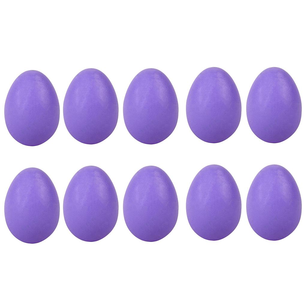 10 holzeier ( , 60 x 45mm,  cm) zur präsentation, glatt, bereit zum bemalen und dekorieren, farben wählbar: Lila