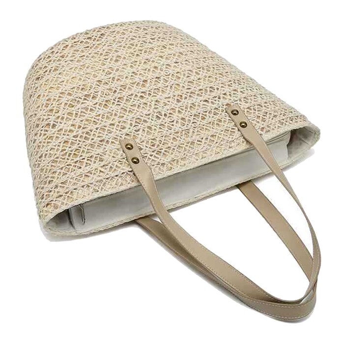 Bege lazer borla palha saco rattan feminino bolsa de ombro grande capacidade bolsa