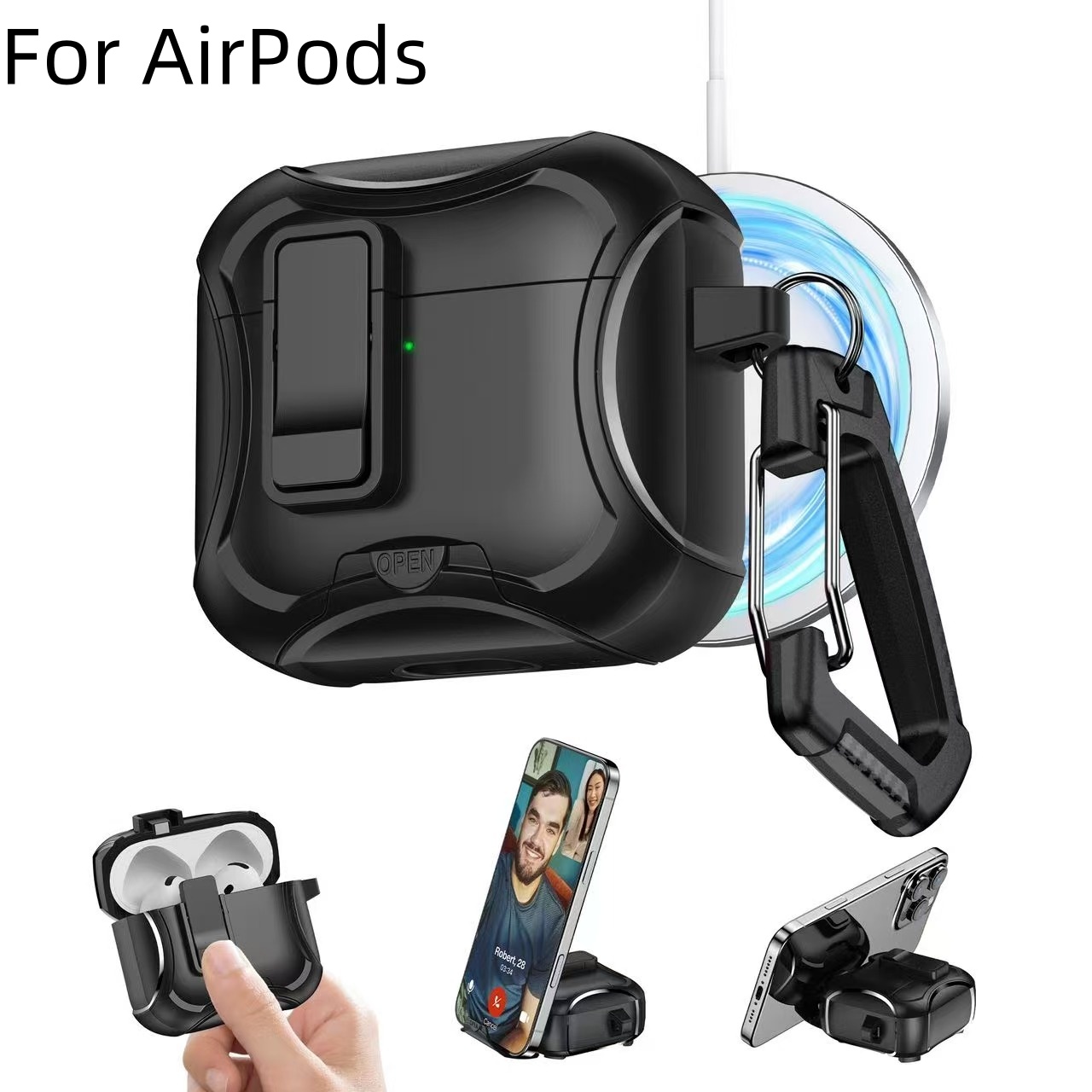 2025 pour Airpods 4 étui adapté étui pour écouteurs couverture à ressort étui de protection pour écouteurs magnétiques 3D pour AirPods Pro 2 étuis