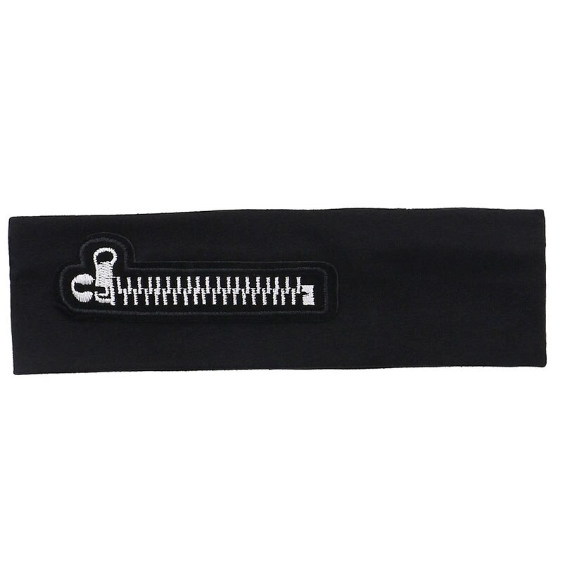 Diadema de algodón suave con cremallera para bebé, accesorios de bandas para el cabello para niña, turbante, accesorios para fotos, escolar: Negro