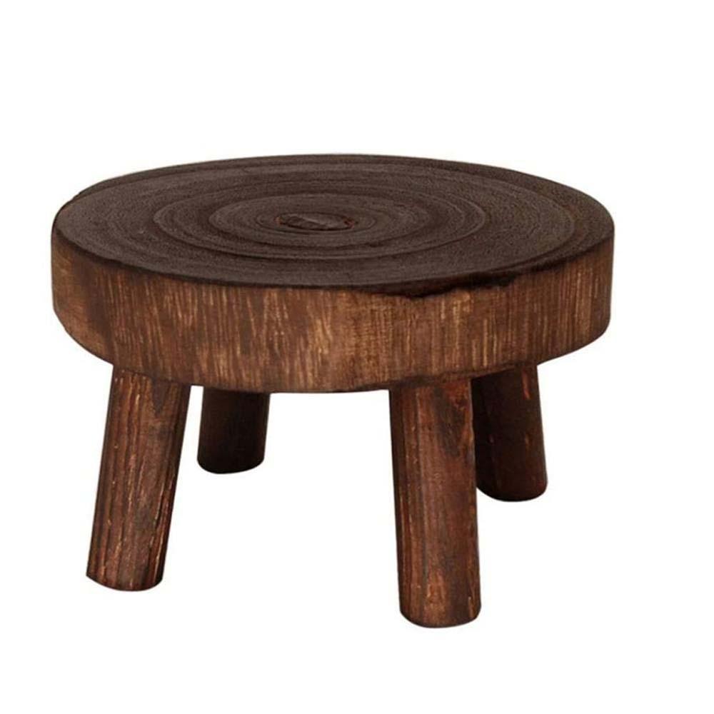 1 PCS Durable Plant Stand Shelf Wooden Stool Succulent Pot Holder For Living Room: light green