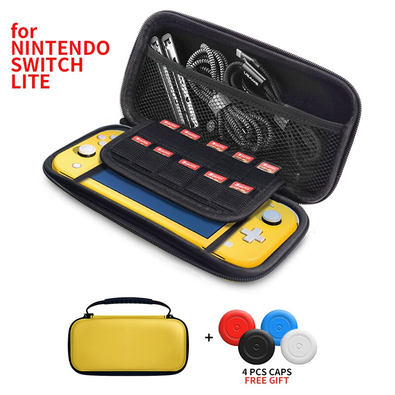 DATA FROG-funda protectora portátil para Nintendo Switch Lite, bolsa de almacenamiento de viaje para Mini consola Nintendo Switch NS: Yellow