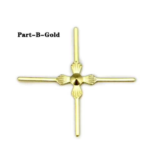 500 stk lysekrone lampe dele krystal perle metal stik trekant nål 3.3cm 4.5cm metal stik gylden bowtie pin: Gulddel b