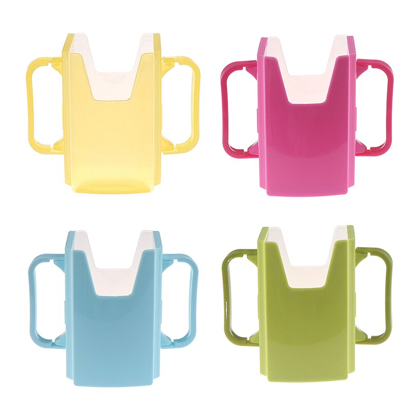 Taza para botella, porta leche, ajustable, de plástico seguro, para bebé, caja para zumo para bebé