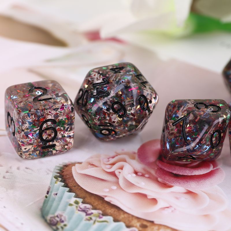7 teile/satz Polyhedral Unregelmäßigen Multi Seiten Zahlen Würfel Rolle Spielen Board Spiel für Bar Pub Club Party