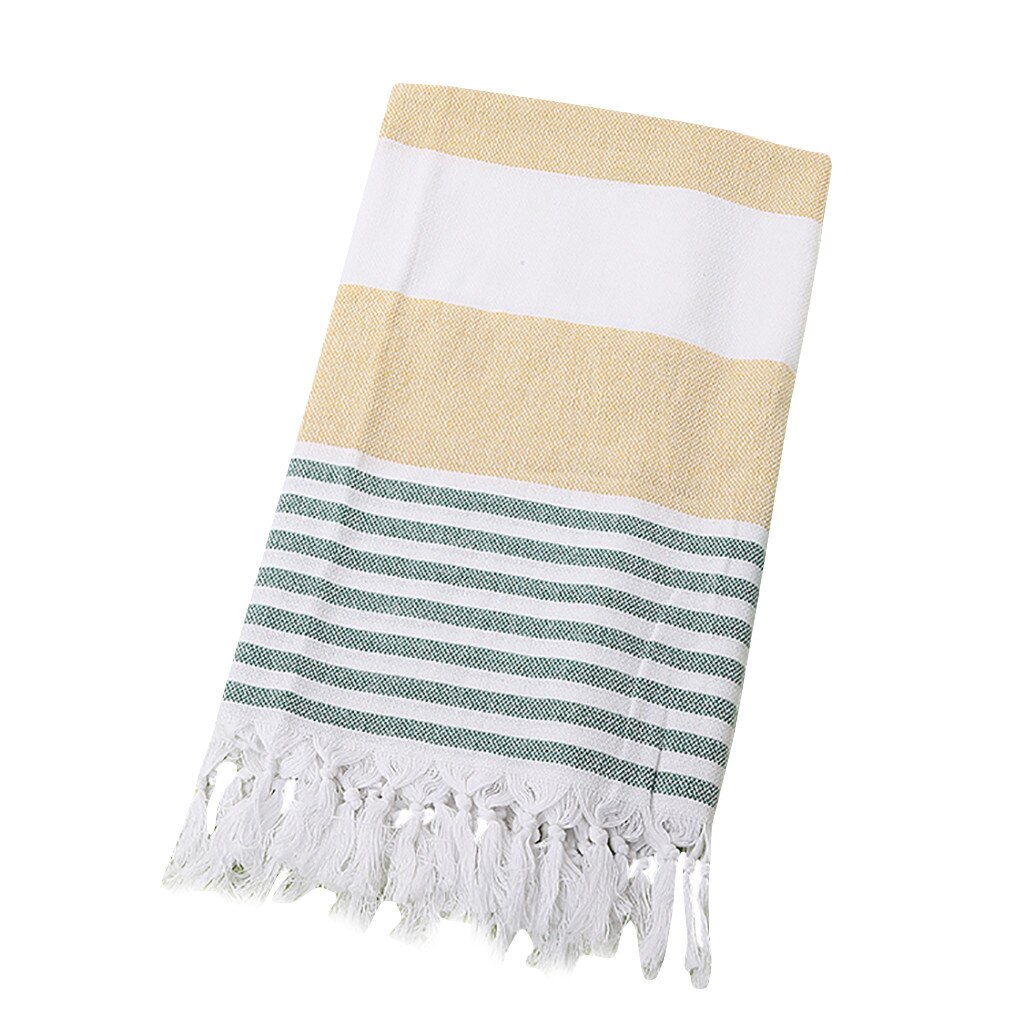 Ouneed Adult Bath Towel Cotton Turkey Simple Stripe Pattern Fringe Beach Towel Stained Jacquard Towel Bath Towels: J