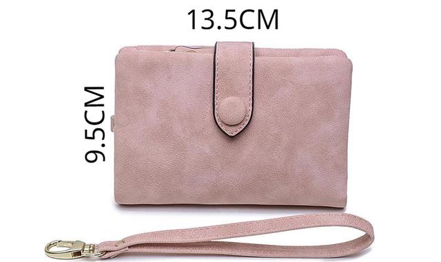 Portafoglio donna porta carte di lusso in pelle pochette portafogli Casual da donna tasca con cerniera Hasp portafoglio da donna borsa da donna: Colore rosa