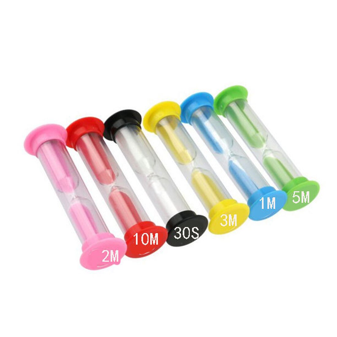 6 Bunte Sanduhren – Timer Für Kinder, Küche & Büro (30 Sek. Bis 10 Min.)
