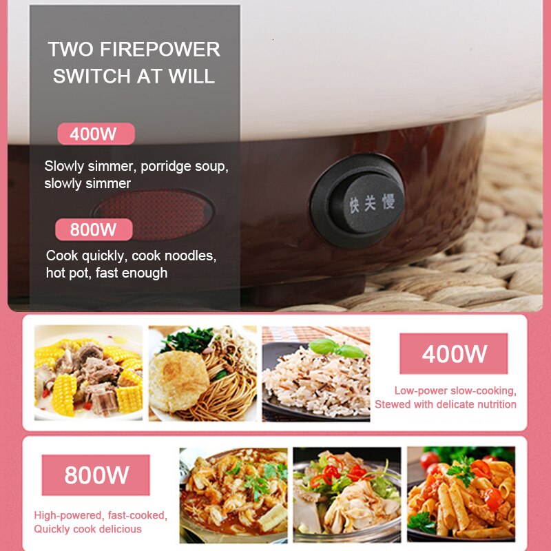 Panela elétrica multifuncional 220v, frigideira elétrica para aquecimento de ovos para macarrão