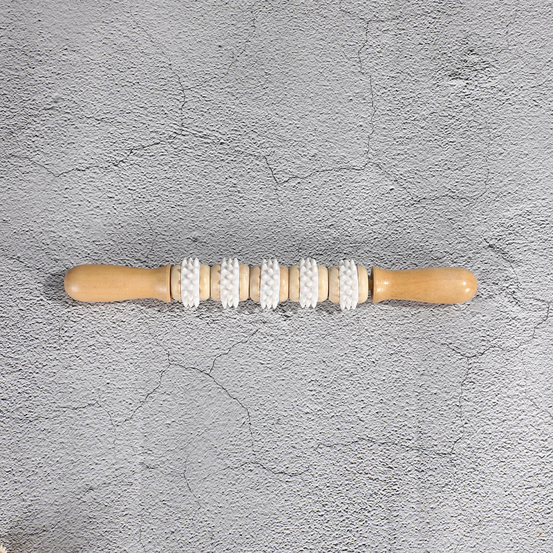 1-teiliges Massageroller-Werkzeug aus Holz, manuelles Massagegerät aus Holz, Rückenmassageroller aus Holz für Nacken, Bein, Rücken, tiefes Gewebe, Muskelmassagegerät