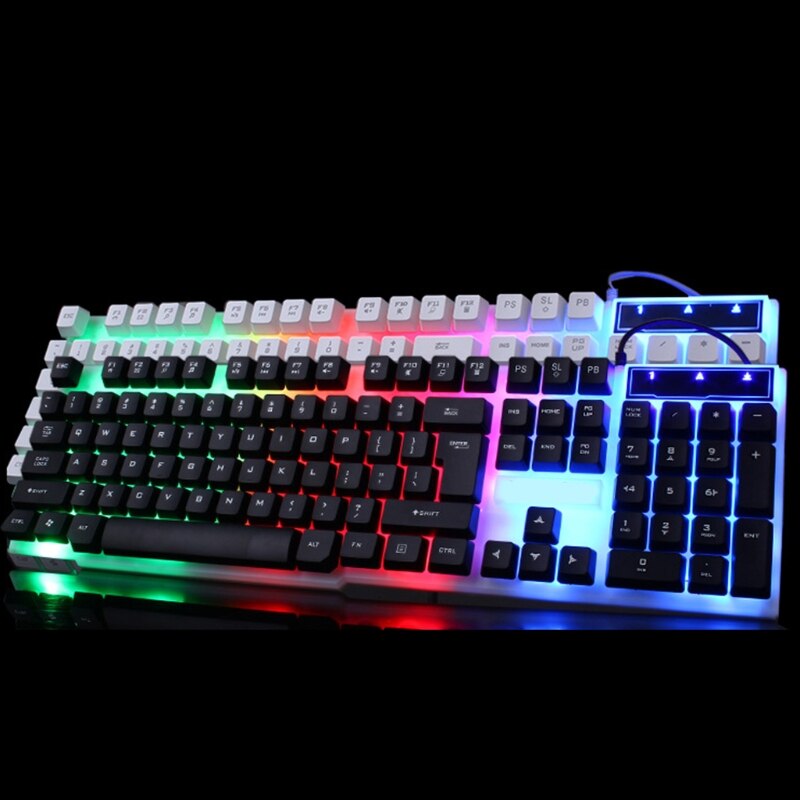 Combo PC Gamer LED Gaming Keyboard And Mouse Set Wired 2.4G Keyboard T5UA