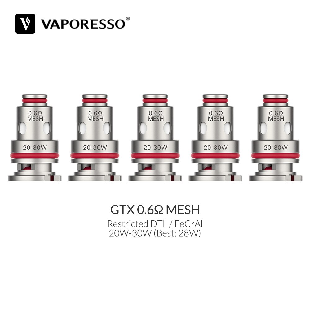 Vaporesso GTX Coil 0.2/0.3/0.6/0.8/1.2ohm Mesh Coil Atomizer Core For Target PM80 TARGET PM30 GTX ONE GEN NANO XIRON E-Cig