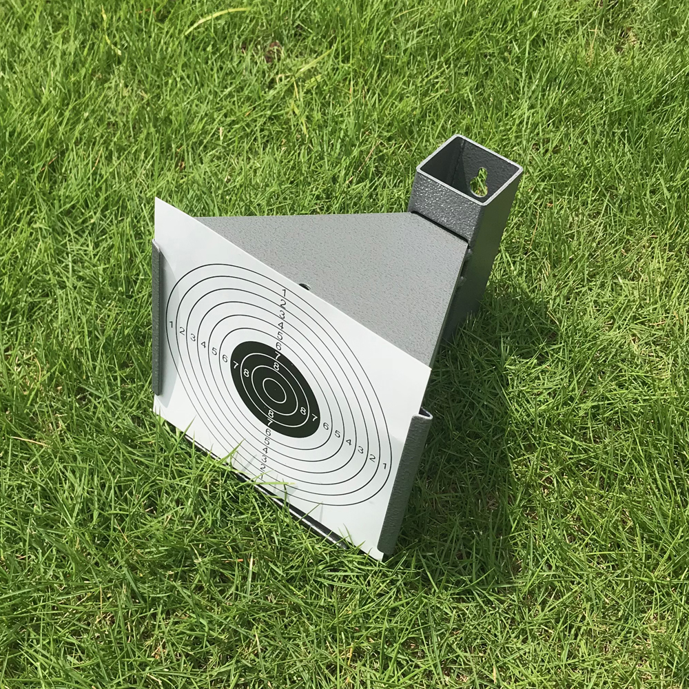 Grey Metal Pellet Trap Funnel-shape with 20 Counts Paper Targets Small 5.50 inch 14 cm