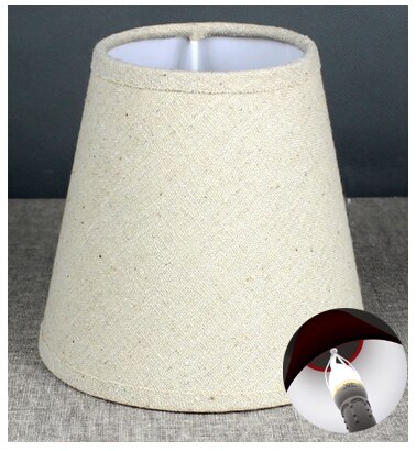 E27 e14 handgjorda linne lampskärm för vägglampa rustik sovrum sängkant mini bordslampa country retro lampskärm ljuskrona lock: E14 beige