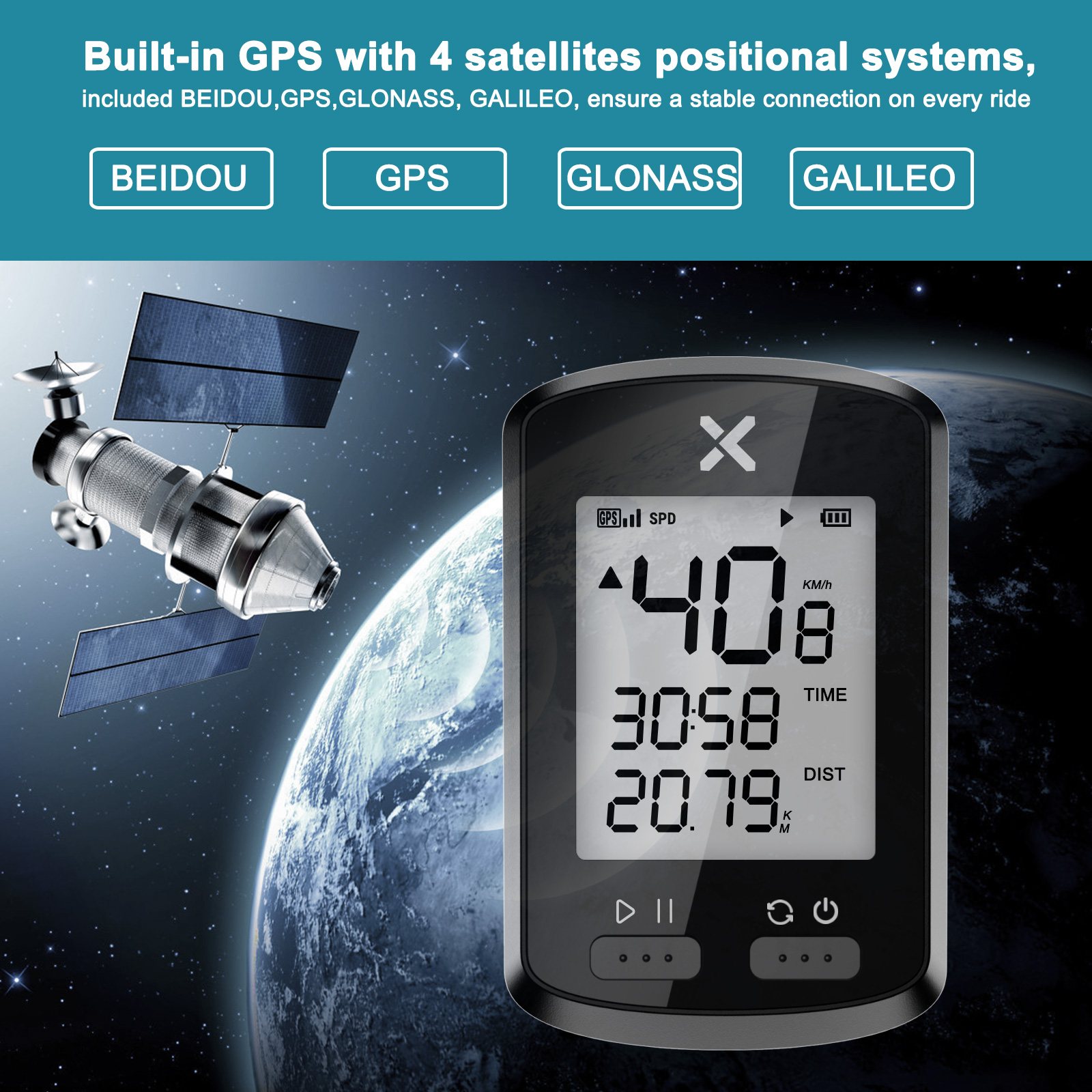 XOSS G/G+ Bike Computer Wireless GPS Speedometer Rainproof Road Bike MTB Bicycle Odometer Bluetooth ANT+ With TOWILD CL600 light