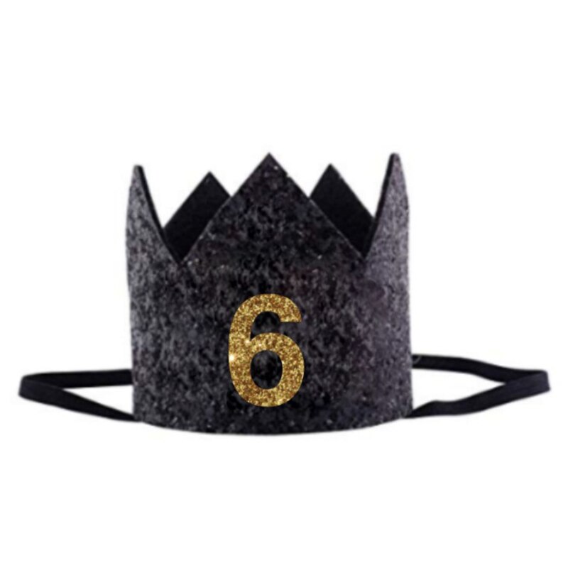1 Pc freundlicher Neue Jahr Geburtstag Hütte Baby Geburtstag Kappe Mädchen Jungen Prinzessin Krone Erwachsene Stirnband Hairwear: 6