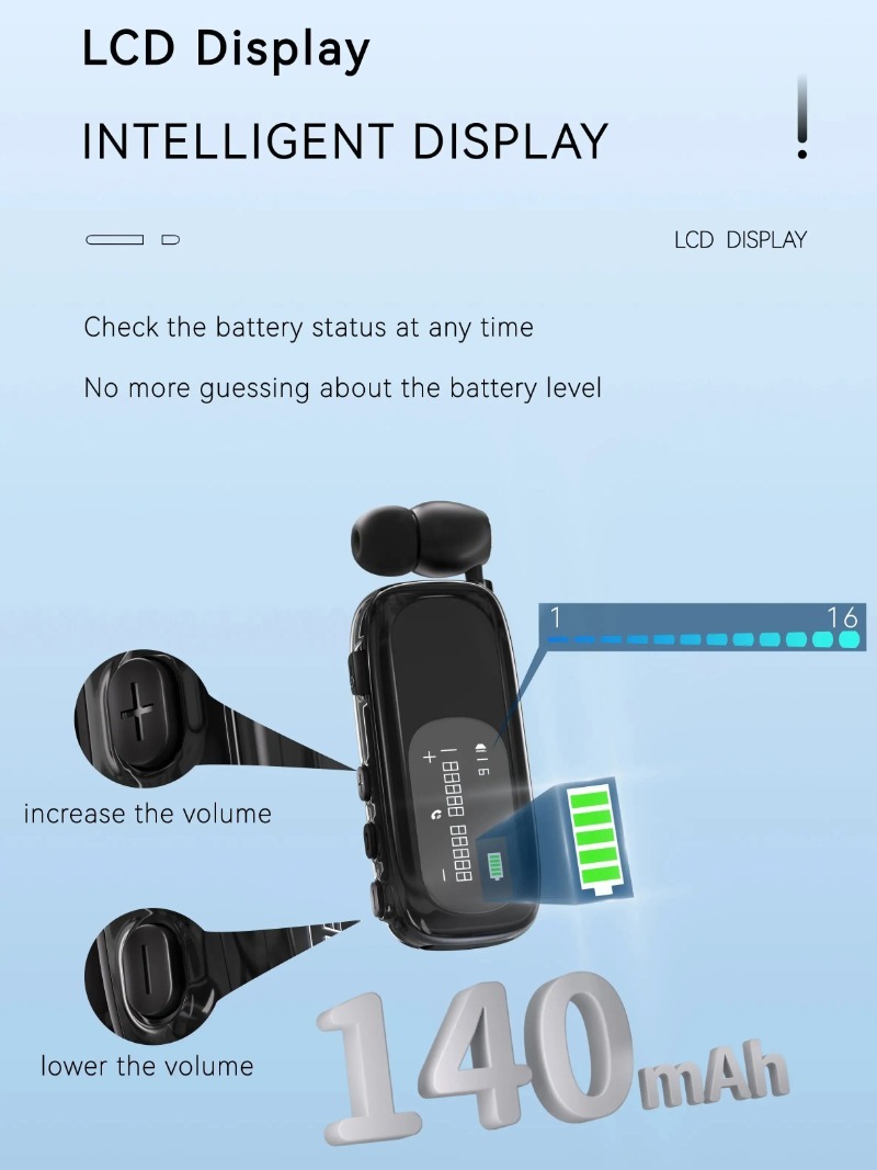 Auriculares inalámbricos Bluetooth K75 con cancelación de ruido, batería ultralarga, número de llamada, auriculares de voz, manos libres con cable