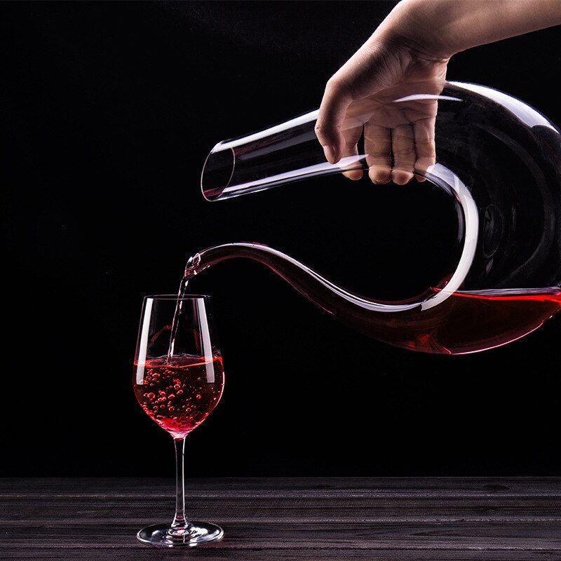 Decantador grande de vino tinto hecho a mano, botella decantadora, jarra, vertedor, aireador, para Bar familiar, 1500ML