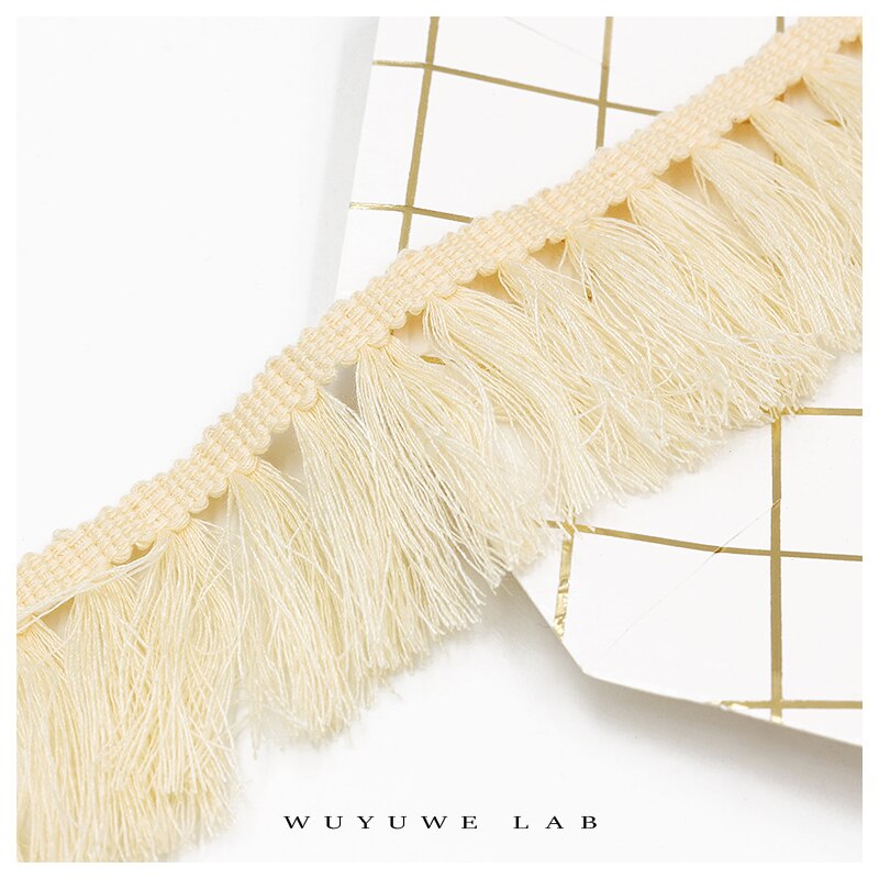3M/lot Beautiful Fringe Beige Multicolor Tassel Lace Trim Tassel Curtain Clothing Skirt Sewing Craft Material Accessories 4.5cm: wide 4.5cm a