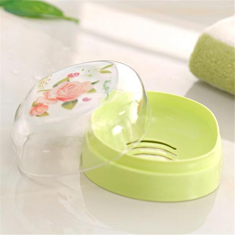 Hometree Rose Met Deksel Zeepbakje Box Case Houder Wassen Stofdicht Douche Huis Badkamer Accessoires Set zeepbakje H26
