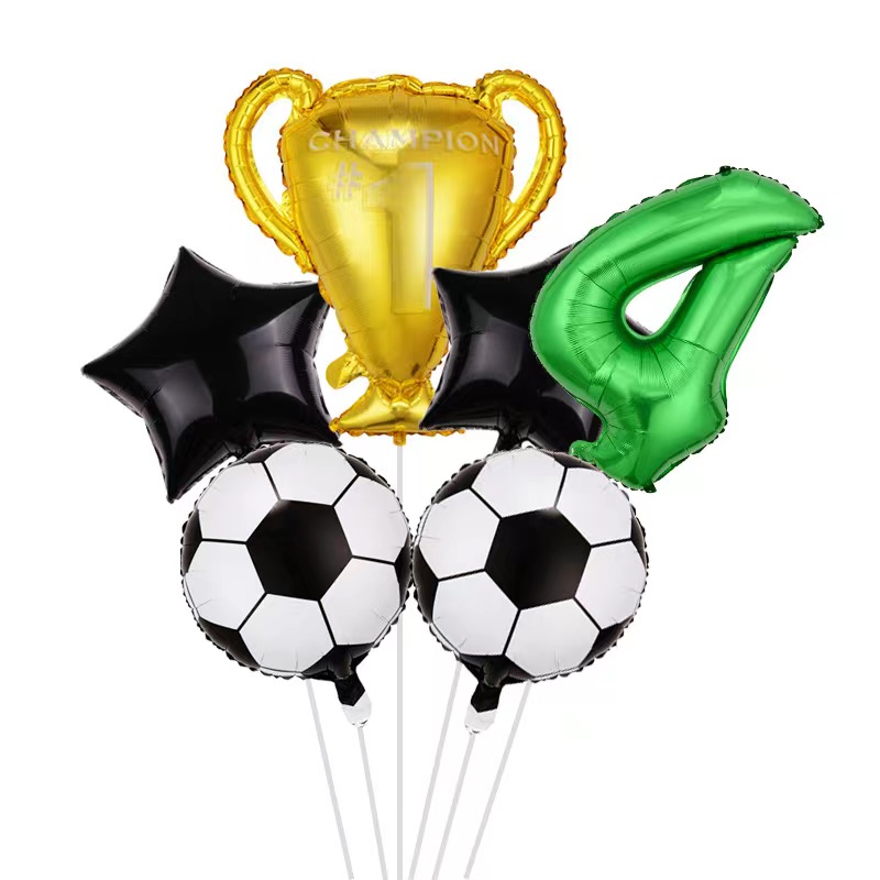 Football Theme Party Disposable Tableware Banner Balloons Soccer Goal Cup Plate for Kids Boy Birthday Party Decoration Supplies: Chocolate