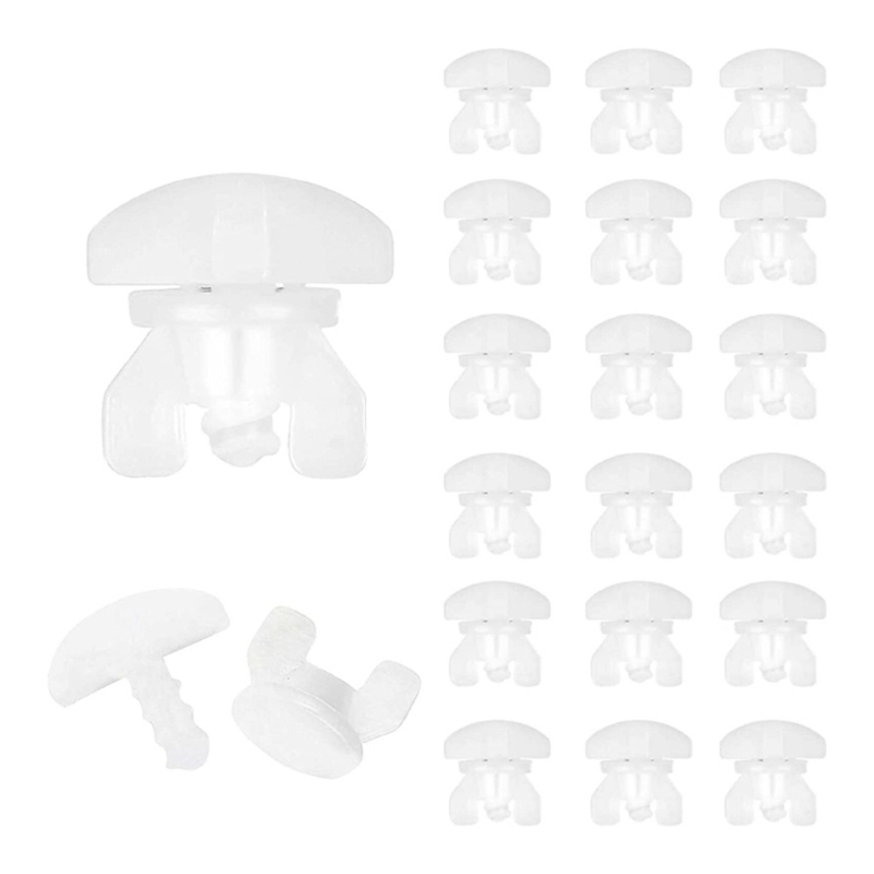 Gordijnrails Accessoires Set 20/40 stuks Witte Plastic Gordijnrail Stoppers Draperie Rails Glijdende Zweefvliegtuigen