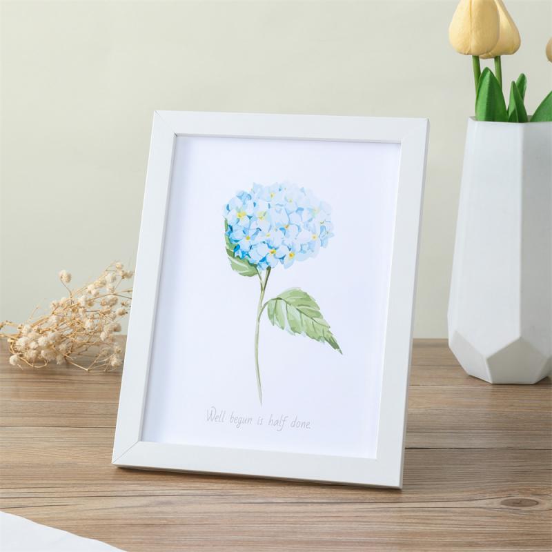 Multi-size wandgemonteerde displayframe Houten fotolijst huis decoratieve fotolijst DIY fotolijst op te hangen: 7 inch / Rood