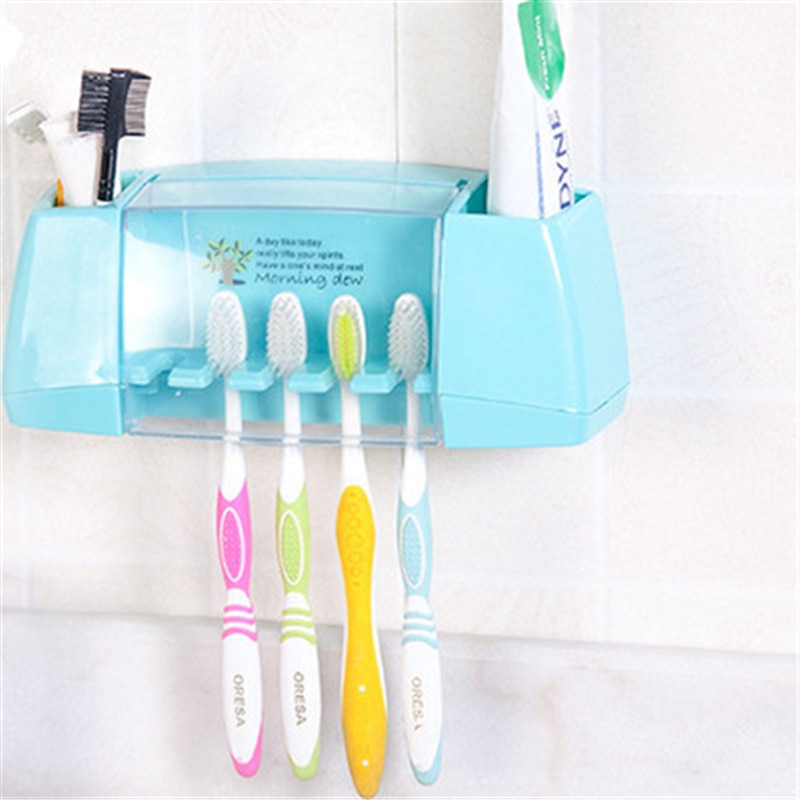 1pc Suction Hooks Toothbrush Holder Toothpaste Holder Bathroom Sets Tooth Brush Cup Container Bathroom Shelves Bath Accessories