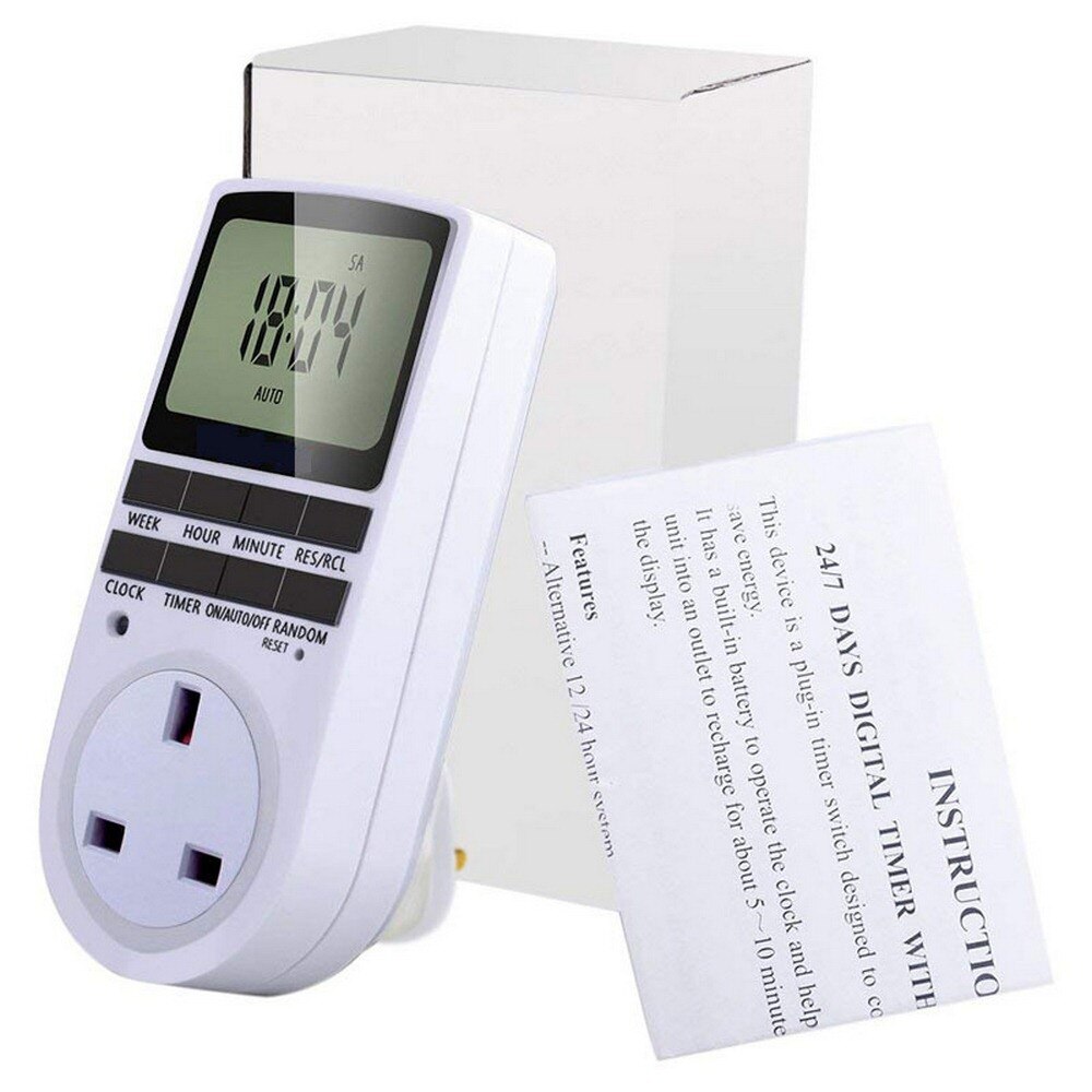 Elektronische Digitale Timer Watt Meter Wattmeter Strom Kwh Energie Monitor Meter Sauerei 230V 50Hz 7DayOutlet Energie Analyzer