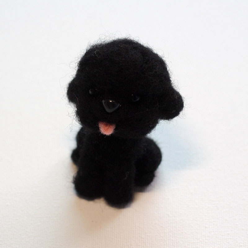 Niewykończony zestaw filcowy śliczna kolekcja zwierząt placki lalka kot wełna filc szturchnięty kite DIY materiały robić filcowania: 3