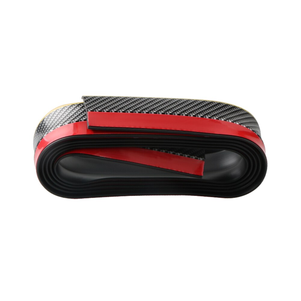 2.5m Universal 3D Rubber Car Auto Front Bumper Lip Protector Carbon Fiber Look Body Kit for Car Safety Protection Accessaries