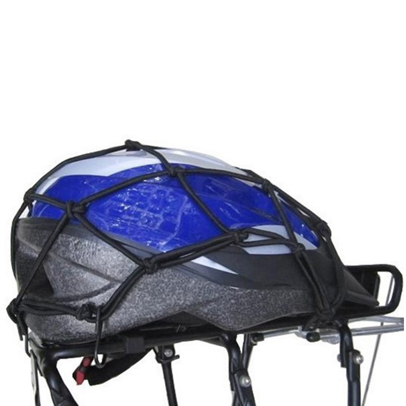 30x30cm 40x40cm motocicleta 6 ganchos red elástica almacenamiento de motocicleta casco tanque equipaje gancho malla accesorios de motocicleta