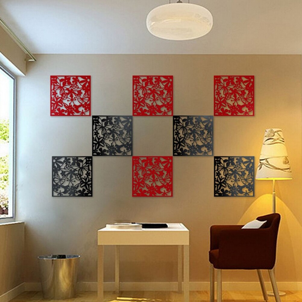 Cortina divisoria para pantalla colgante con de mariposa, pájaro y flor, cortina para habitación, decoración para el hogar en blanco/negro/rojo 1 unidad