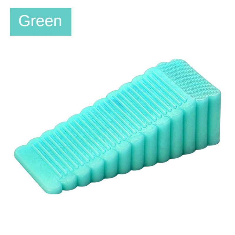 Safety Silicone Door Stop Stoppers Block Wedge Doorstops Door Stopper Home Office Door Rear Retainer Anti-collision Stop: Yellow