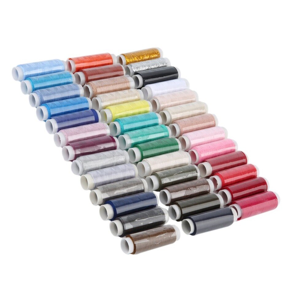 39Pcs Naaigaren 200 Yard Katoen Machine Borduurwerk Naaigaren Diy Patchwork Polyester Duurzaam Naaien Breien Threads