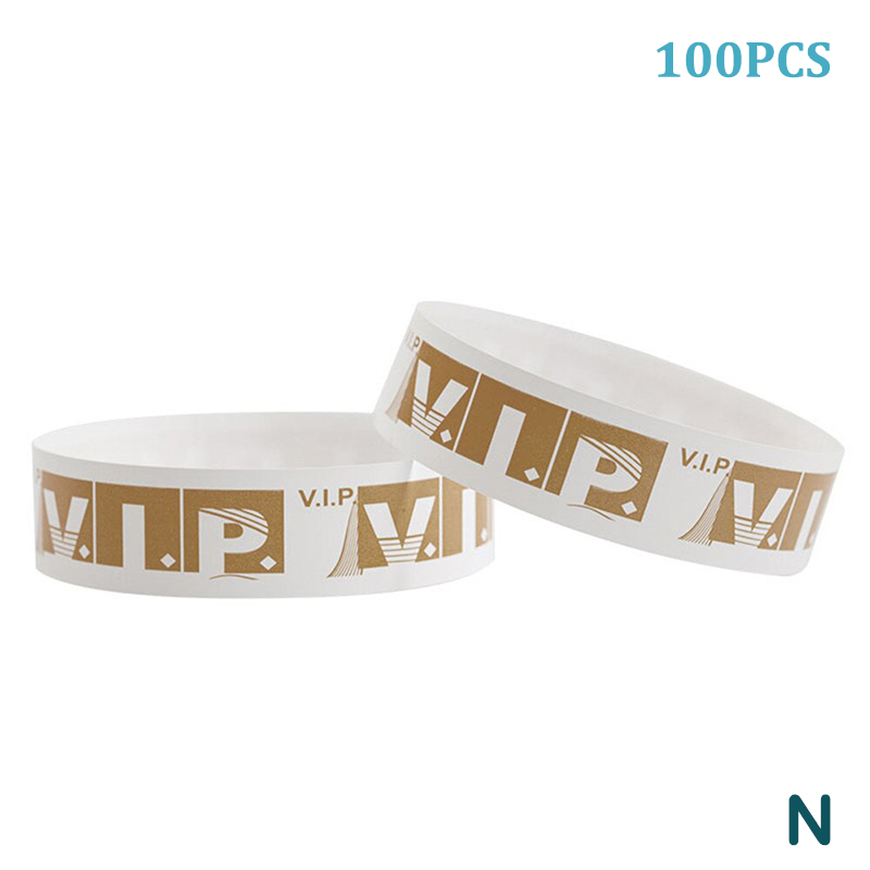 100 stk. festpapirarmbånd syntetiske papirarmbånd selvklæbende armbånd malet mønster logo papir festarmbånd: Burgunder